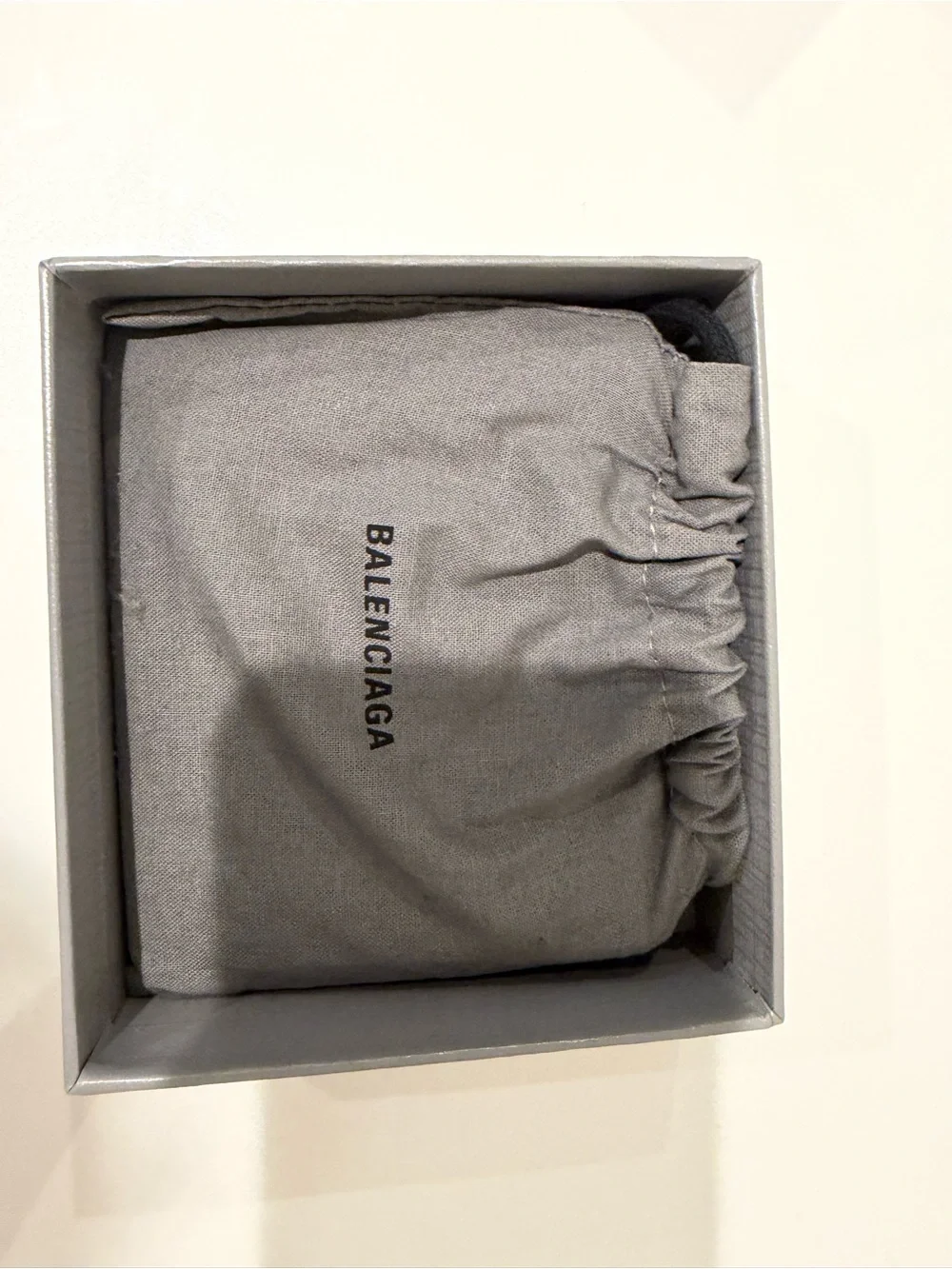 Balenciaga Black and White Diagonal Logo Bi-Fold Wallet